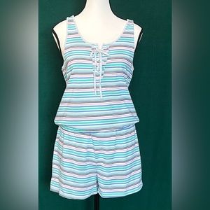 NWT Tommy Hilfiger - Pastel Striped Romper - Size Small